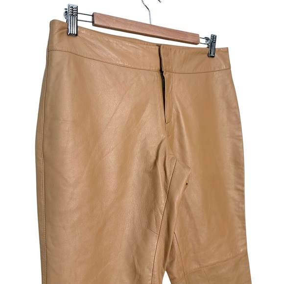 Old Navy Vintage Y2K Tan Leather Pants Size 6 - Picture 3 of 11